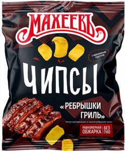 Чипсы Махеев со вкусом ребрышек гриль 80г