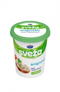 Сыр Свежа Воздушный творожный с зеленью стакан 60% 150г