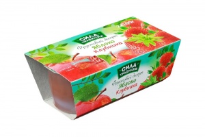 Десерт фруктовый Сила Традиции яблоко/клубника 2*100г