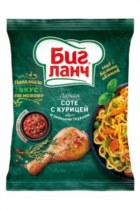 Лапша Биг Ланч Соте с курицей и пряными травами 75г