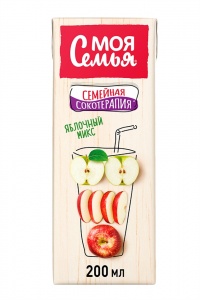 Напиток Моя Семья сокосод.Яблочный микс 200мл