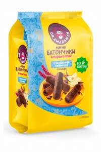 Мини-батончики Д Амарант с ванильной начинкой в глазури 100г