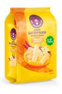 Мини-батончики Д Амарант с какао/ванильной начинкой 100г