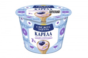Йогурт Свежее завтра Карела Черничный маффин 7% 180г