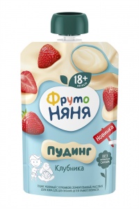 Детское питание  Пудинг ФрутоНяня молочный клубника 2% д/п 90г