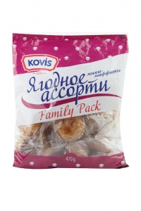 Мини-Маффины Ковис ягодное ассорти 470г