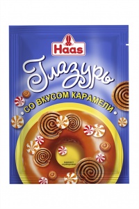 Глазурь Хаас со вкусом карамели 75г