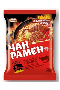 Лапша Доширак Чан Рамен корейская с острой говядиной 120г