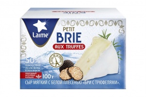 Сыр Лайме Бри с трюфелем мягкий с белой плесенью 50% 100г