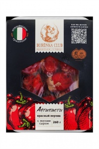 Антипасти Буренка клаб красный перчик с мягким сыром в масле 260г