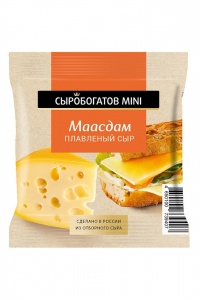 Сыр плавленый Сыробогатов Маасдам мини 45% нар. 112г