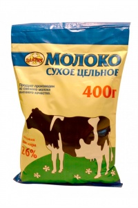 Молоко Златич сухое цельное 26% п/э 400г