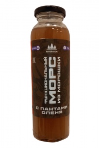 Морс Морошка с пантами северного оленя стеклянная бутылка 330мл