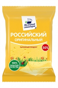 Продукт сычужный Российский оригинальный 50% 200г
