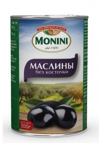 Маслины Монини без косточки ж/б 300г
