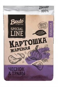 Чипсы Бруто Крафт картофель чеснок травы 120г