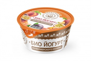 Биойогурт Киржачский МЗ персик/маракуйя 2,5% пл.ст 120г