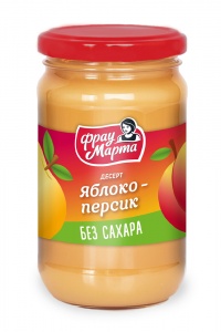 Десерт фруктовый Фрау Марта яблоко/персик 360г