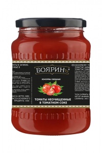 Томаты Бояринъ в собственном соку ст/б 680г