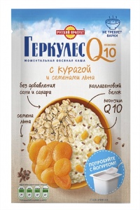 Каша Русский Продукт Геркулес Q10 кураг/семена льна 40г