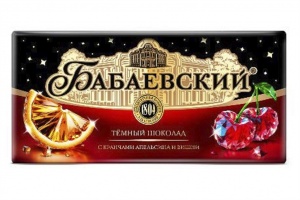 Шоколад Бабаевский темный с апельсином и вишней 85г