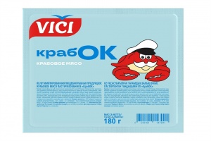 Крабовое мясо Вичи Краб ОК охлажденное 180г