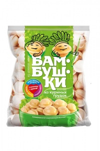 Пельмени Бамбушки из куриных грудок полуффбрикат замороженный 400г