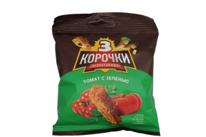 Сухарики 3 корочки ржаные с томатом и зеленью 40г