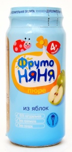 Пюре ФрутоНяня яблоко натуральное с 4 месяцев 250г
