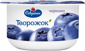 Паста творожная Савушкин продукт черника 3,5% 120г