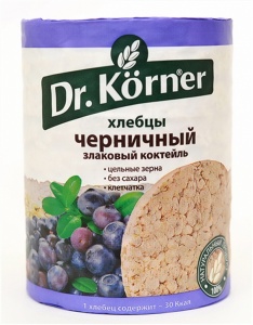 Хлебцы Д.Кернер злаковый коктейль черничный 100г