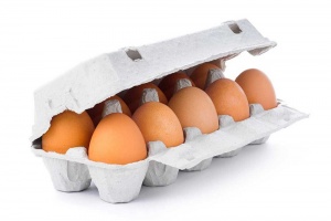 Яйцо куриное пищевое столовое 2 категория лоток10шт