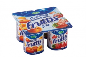 Йогуртный продукт Фруттис Клубника Персик 5% 115г