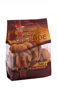 Печенье Петродиет овсяное на фруктозе 340г