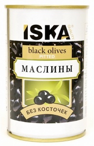 Маслины Иска без косточки черные ж/б 280г
