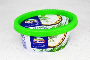Сыр Хохланд творожный зелень ванна 140г