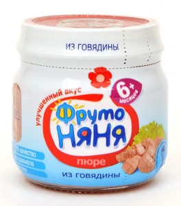 Пюре ФрутоНяня говядина 80г