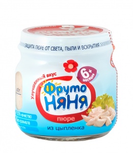 Пюре ФрутоНяня мясо цыпленка 80г