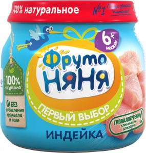 Пюре ФрутоНяня мясо индейки 80г