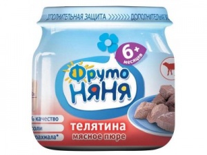 Пюре ФрутоНяня телятина 80г