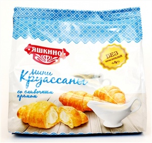 Круассаны Яшкино мини со сливочным кремом 180г