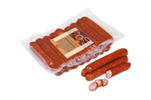 Колбаски Охотничьи ГОСТ полукопченые натуральная оболочка Мясная история