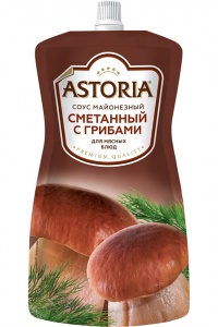 Соус майонезный Астория Сметанный с грибами 42% д/п 233г