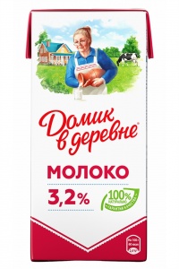 Молоко Домик в деревне 3,2% 950г